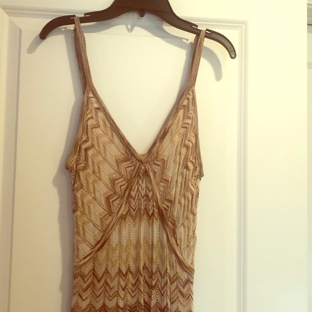 Bebe ZIGZAG PATTERNED LONG DRESS